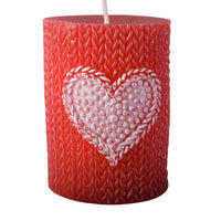 Valentine’s Day Votive Candles - Love Themed Honeycomb Hand Rolled Beeswax Candle