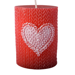 Valentine’s Day Votive Candles - Love Themed Honeycomb Hand Rolled Beeswax Candle