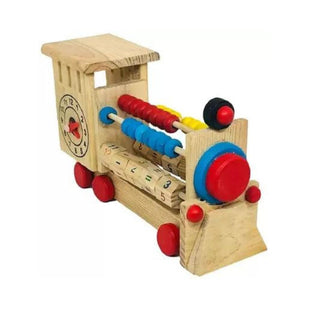 Bs Sales Train Engine Abacus with Clock Counting Beads Pull Along Toy For Boys And Girls  (Multicolor)