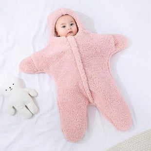 Baby Sleeping Bags Starfish Shape New Winter Soft Newborn Wrap Blanket Swaddling Warm Cotton Sleepsack for Babies.
