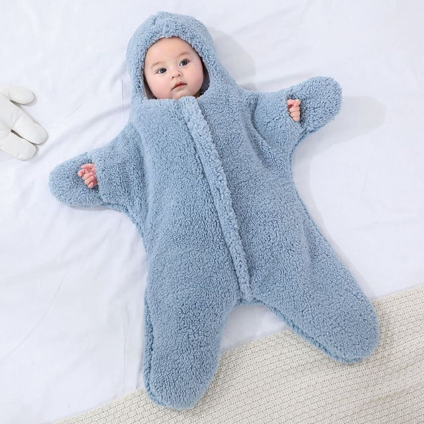 Baby Sleeping Bags Starfish Shape New Winter Soft Newborn Wrap Blanket Swaddling Warm Cotton Sleepsack for Babies.