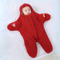 Baby Sleeping Bags Starfish Shape New Winter Soft Newborn Wrap Blanket Swaddling Warm Cotton Sleepsack for Babies.