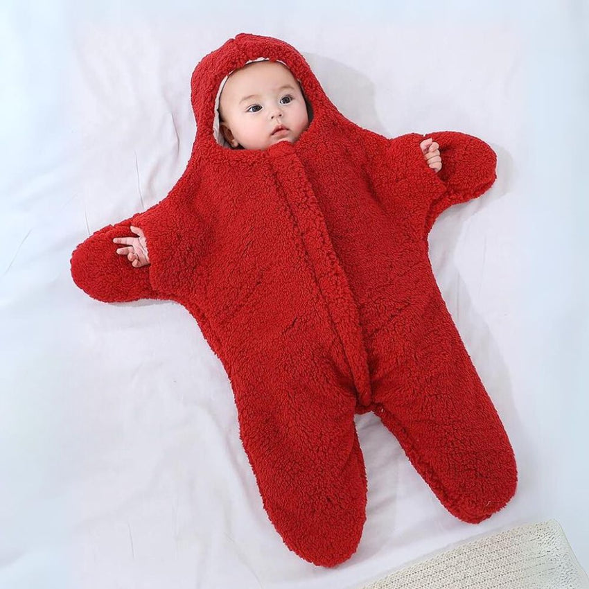 Baby Sleeping Bags Starfish Shape New Winter Soft Newborn Wrap Blanket Swaddling Warm Cotton Sleepsack for Babies.
