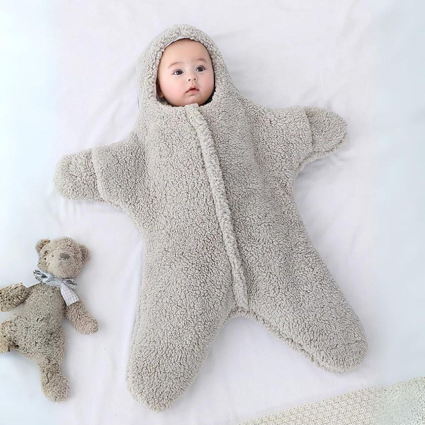 Baby Sleeping Bags Starfish Shape New Winter Soft Newborn Wrap Blanket Swaddling Warm Cotton Sleepsack for Babies.