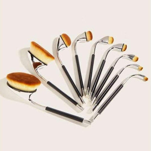 Bended Brush Design High Fashion Women Makeup 9 Brushes Set