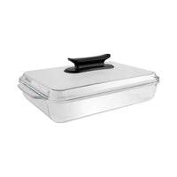 Big Size Glass Casserole With Glass Lid Borosilicate Pyrex Glass Cooking Pot With Double-Ear