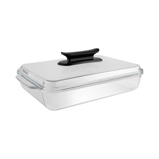 Big Size Glass Casserole With Glass Lid Borosilicate Pyrex Glass Cooking Pot With Double-Ear