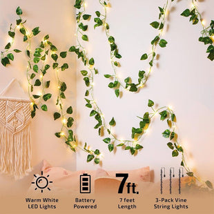 BrightSide 3-Pack Led Ivy Garland Lights - Warm White Leds