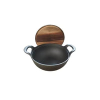 Cast Iron Heavy Duty Pre-Seasoned Wok Pan Black