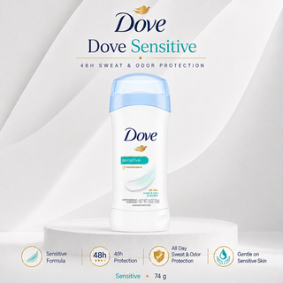 Dove Sensitive all Day Sweat Odor Protection 48h Antiperspirant 74g