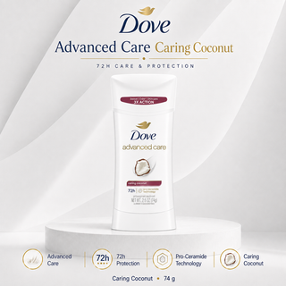 Dove 3X Action Advanced Care Caring Coconut 72h Antiperspirant 74g