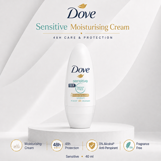 Dove Sensitive Moisturising Cream 48h Antiperspirant 40ml