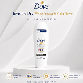 Dove Invisible Dry 48h Antiperspirant White Freesia & Violet Flower 50ml