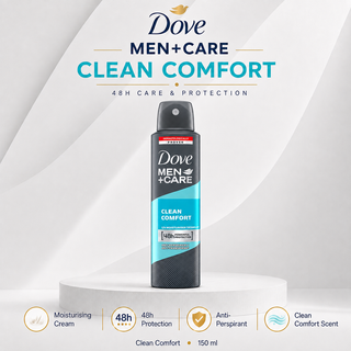Dove Men+Care Clean Comfort 48h Antiperspirant 150ml