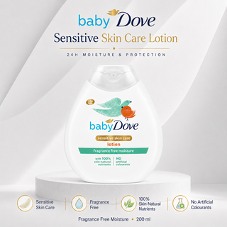 Baby Dove Sensitive Skin Care Fragrance Free Moisture Lotion 200ml