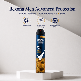 Rexona Men Advanced Protection Football Fanatics 72H MotionSense Antiperspirant 200ml