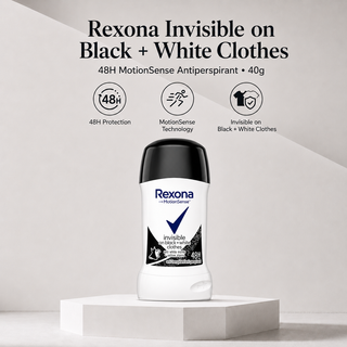 Rexona Invisible on Black + White Clothes 48H MotionSense Antiperspirant 40g