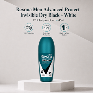 Rexona Men Advanced Protect Invisible Dry Black + White 72H Antiperspirant 45ml