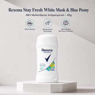 Rexona Stay Fresh White Musk & Blue Peony 48H MotionSense Antiperspirant 40g