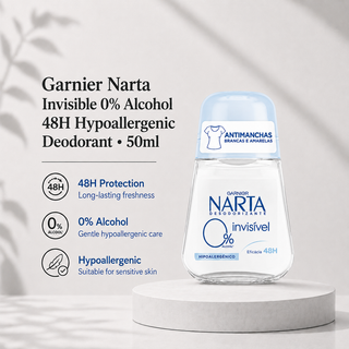 Garnier Narta Invisible 0% Alcohol 48H Hypoallergenic Deodorant 50ml