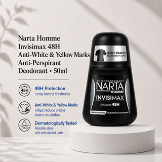 Narta Homme Invisimax 48H Anti-White & Yellow Marks Anti-Perspirant 50ml