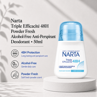 Narta Triple Efficacité 48H Powder Fresh Alcohol-Free Anti-Perspirant 50ml