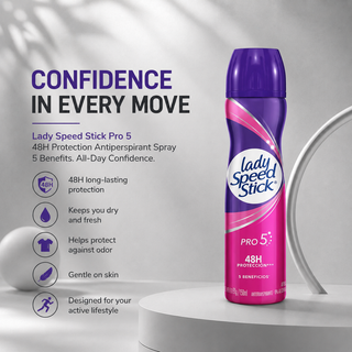 Lady Speed Stick Pro 5 48H Protection Antiperspirant Spray 150ml