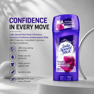 Lady Speed Stick Fresh & Essence Luxurious Freshness 48H Antiperspirant Stick 65g