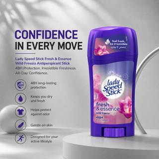 Lady Speed Stick Fresh & Essence Wild Freesia 48H Antiperspirant Stick 65g