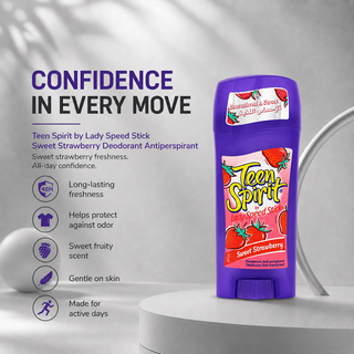 Teen Spirit by Lady Speed Stick Sweet Strawberry Deodorant Antiperspirant 65g
