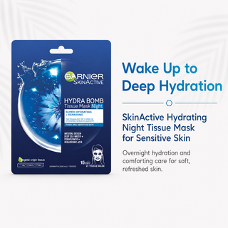 SkinActive Hydrating Night Tissue Mask for Sensitive Skin 32g