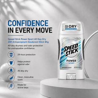 Speed Stick Power Sport All Day Dry 24H Antiperspirant Deodorant Stick 85g