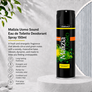 Malizia Uomo Sound Eau de Toilette Deodorant Spray 150ml