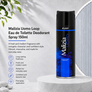 Malizia Uomo Loop Eau de Toilette Deodorant Spray 150ml