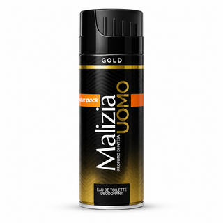 Malizia Uomo Gold Eau de Toilette Deodorant Spray 200ml