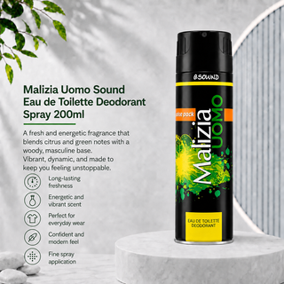 Malizia Uomo Sound Eau de Toilette Deodorant Spray 200ml