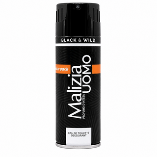 Malizia Uomo Black & Wild Eau de Toilette Deodorant Spray 200ml