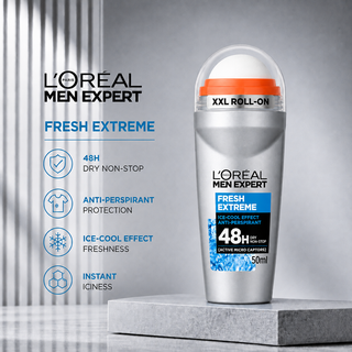 L’Oréal Men Expert Fresh Extreme Ice-Cool Effect 48H Anti-Perspirant XXL Roll-On 50ml