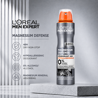 L’Oréal Men Expert Magnesium Defense 48H Hypoallergenic 150ml