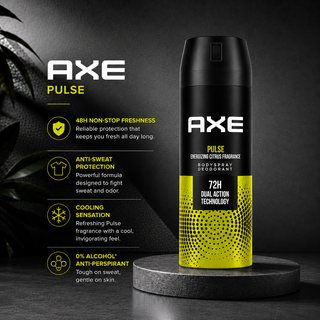 AXE Pulse Energizing Citrus 72H Dual Action Deodorant Body 150ml