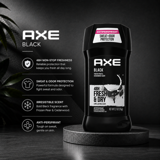 AXE Black 48H Fresh & Dry Sweat & Odor Protection Antiperspirant 76g