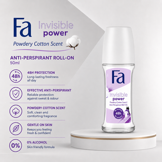 Fa Invisible Power Powdery Cotton 48H Anti-Perspirant 50ml
