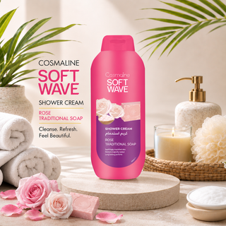 Cosmaline Soft Wave Rose Traditional Soap Shower Cream 650ml