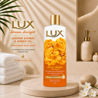LUX Dream Delight Jasmine Sambac & Amber Oil Fragranced Body Wash 500ml