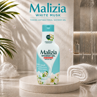 Malizia White Musk Toning Antibacterial Shower Gel 1L