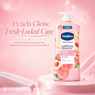 Vaseline Healthy Bright Superfood Freshlock Peach Lotion UV Protection 500 ml