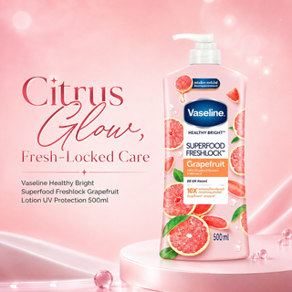 Vaseline Healthy Bright Superfood Freshlock GrapeFruit Lotion UV Protection 500ml