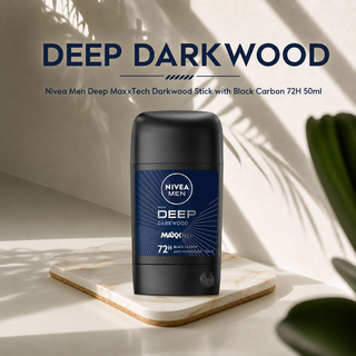 Nivea Men Deep MaxxTech Darkwood Stick with Black Carbon 72H 50ml
