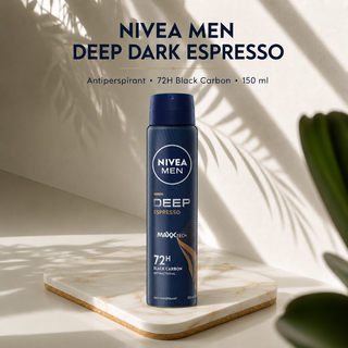 Nivea Men Deep Dark Espresso Antiperspirant 72h Black Carbon 150 ml