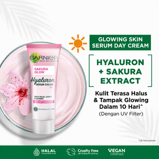 Garnier Sakura Glow Ceramide Serum Day Cream UV